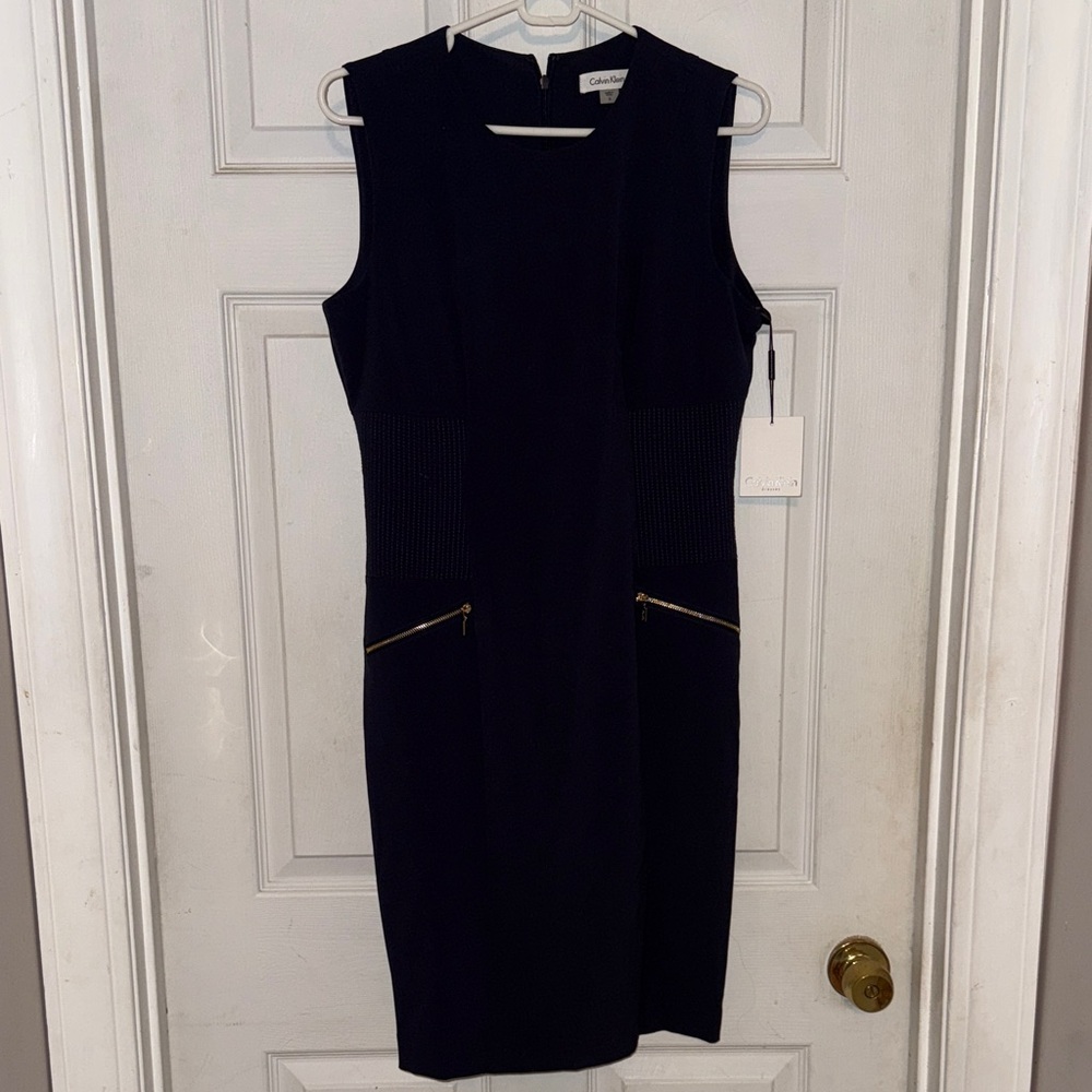 Calvin Klein Navy Sleeveless Mini Dress